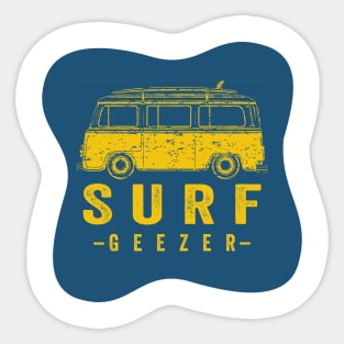 SURF GEEZER SPLOTCH BLU-GLD Sticker